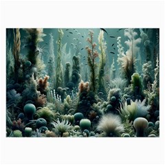 Underwater Coral Life Large Glasses Cloth by Apenda