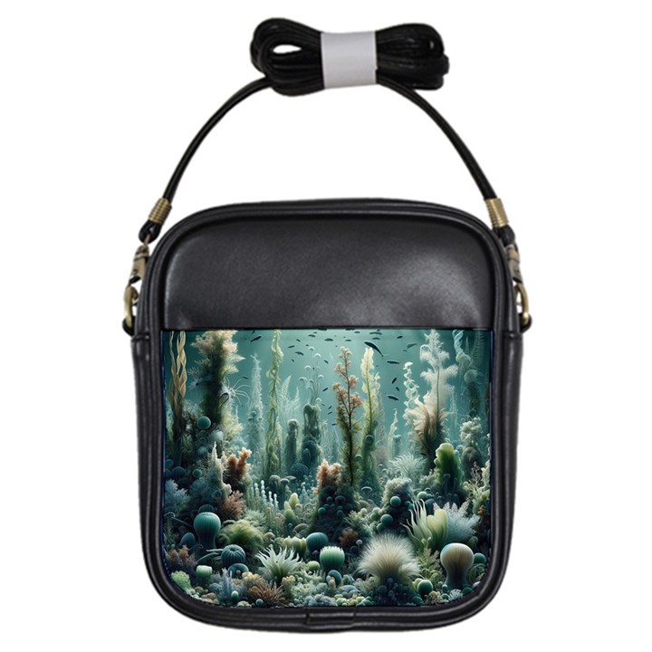 Underwater Coral Life Girls Sling Bag