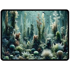 Underwater Coral Life Fleece Blanket (large) by Apenda