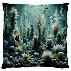 Underwater Coral Life 16  Baby Flannel Cushion Case (two Sides) by Apenda