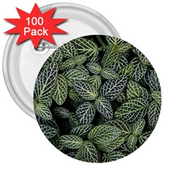 Leaves Foliage Botany Plant 3  Buttons (100 Pack) 