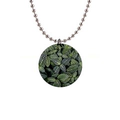 Leaves Foliage Botany Plant 1  Button Necklace