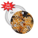 Leaf Yellow Point Flower White 2.25  Buttons (100 pack)  Front