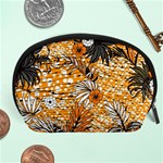 Leaf Yellow Point Flower White Accessory Pouch (Large) Front