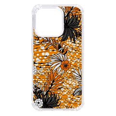 Leaf Yellow Point Flower White Iphone 14 Pro Tpu Uv Print Case by Grandong