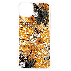 Leaf Yellow Point Flower White Iphone 15 Tpu Uv Print Case by Grandong