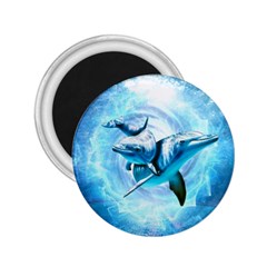 Dolphin Blue Sea Fantasy 2 25  Magnets