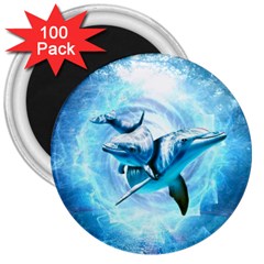 Dolphin Blue Sea Fantasy 3  Magnets (100 Pack)