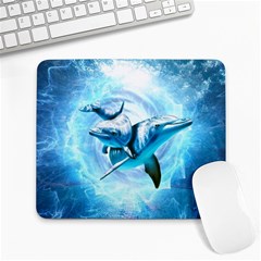 Dolphin Blue Sea Fantasy Large Mousepad