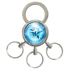 Dolphin Blue Sea Fantasy 3-ring Key Chain