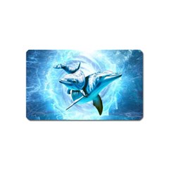 Dolphin Blue Sea Fantasy Magnet (name Card) by Maspions