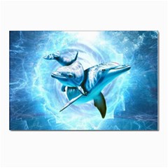 Dolphin Blue Sea Fantasy Postcards 5  X 7  (pkg Of 10) by Maspions