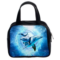 Dolphin Blue Sea Fantasy Classic Handbag (two Sides)