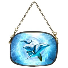 Dolphin Blue Sea Fantasy Chain Purse (two Sides)