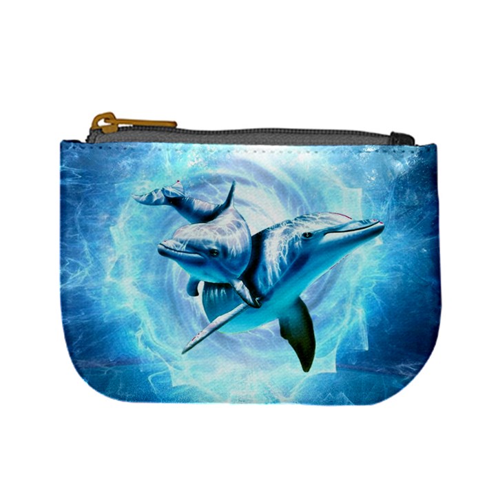 Dolphin Blue Sea Fantasy Mini Coin Purse