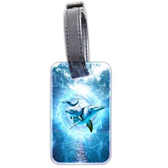 Dolphin Blue Sea Fantasy Luggage Tag (two Sides)