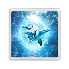 Dolphin Blue Sea Fantasy Memory Card Reader (square)