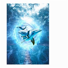 Dolphin Blue Sea Fantasy Small Garden Flag (two Sides)