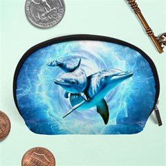 Dolphin Blue Sea Fantasy Accessory Pouch (large) by Maspions