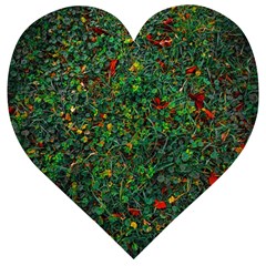 Grass Nature Meadow Wooden Puzzle Heart by Hannah976