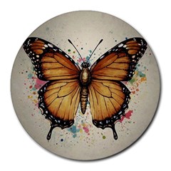 Butterflies of motivation Round Mousepad