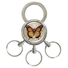 Butterflies of motivation 3-Ring Key Chain