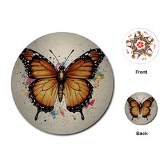 Butterflies of motivation Playing Cards Single Design (Round)