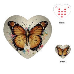 Butterflies of motivation Playing Cards Single Design (Heart)