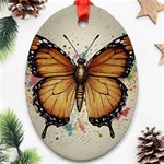 Butterflies of motivation Oval Ornament (Two Sides) Front