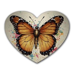 Butterflies of motivation Heart Mousepad