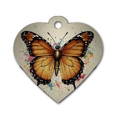 Butterflies of motivation Dog Tag Heart (Two Sides)