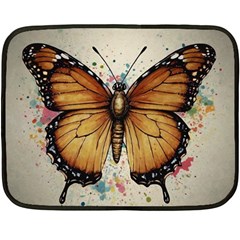 Butterflies of motivation Two Sides Fleece Blanket (Mini)