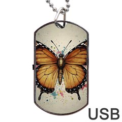 Butterflies of motivation Dog Tag USB Flash (One Side)