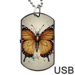 Butterflies of motivation Dog Tag USB Flash (Two Sides) Back