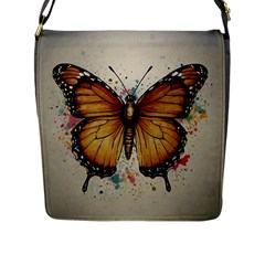 Butterflies of motivation Flap Closure Messenger Bag (L)