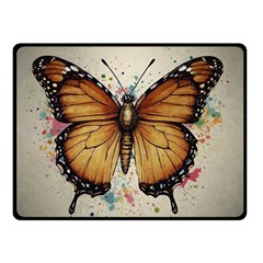 Butterflies of motivation Two Sides Fleece Blanket (Small)