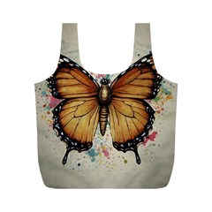 Butterflies of motivation Full Print Recycle Bag (M)