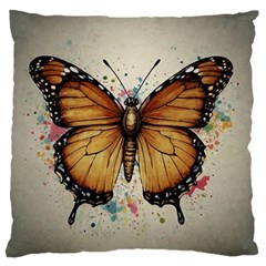 Butterflies of motivation Standard Premium Plush Fleece Cushion Case (One Side)