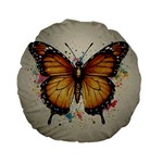 Butterflies of motivation Standard 15  Premium Flano Round Cushions Front