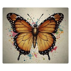 Butterflies of motivation Two Sides Premium Plush Fleece Blanket (Kids Size)