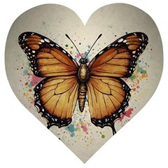 Butterflies Of Motivation Wooden Puzzle Heart