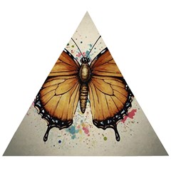 Butterflies of motivation Wooden Puzzle Triangle