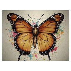 Butterflies of motivation Premium Plush Fleece Blanket (Extra Small)