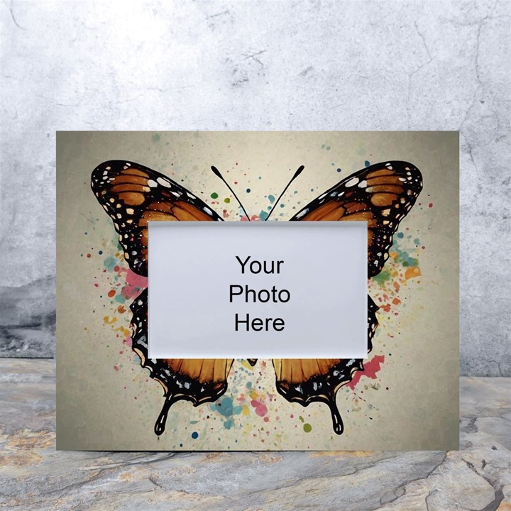 Butterflies of motivation White Tabletop Photo Frame 4 x6 