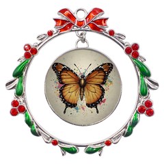 Butterflies of motivation Metal X mas Wreath Ribbon Ornament