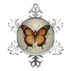 Butterflies of motivation Metal Small Snowflake Ornament