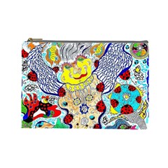 Supersonic Ladybug Angel Power Cosmetic Bag (large) by chellerayartisans