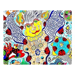 Supersonic Ladybug Angel Power Two Sides Premium Plush Fleece Blanket (large) by chellerayartisans