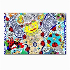 Supersonic Ladybug Angel Power Postcard 4 x 6  (pkg Of 10) by chellerayartisans