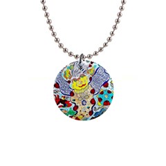 Supersonic Ladybug Angel Power 1  Button Necklace by chellerayartisans